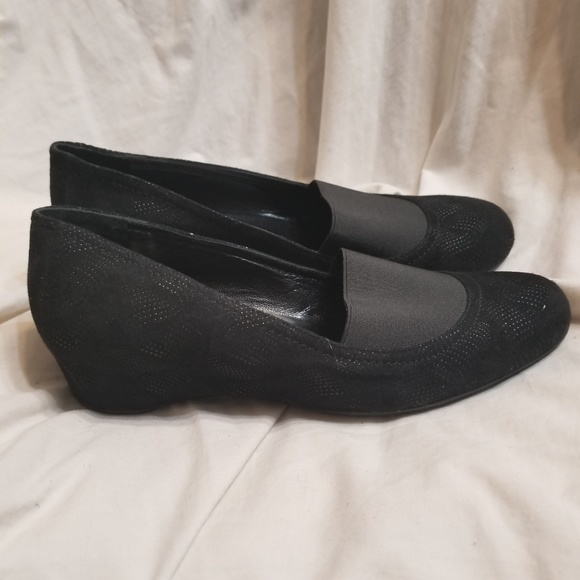 Gibellieri loafer hidden wedge sz 38-8 M black - Picture 8 of 8